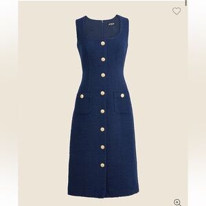 J. Crew Sophia sleeveless midi dress in tweed NWT